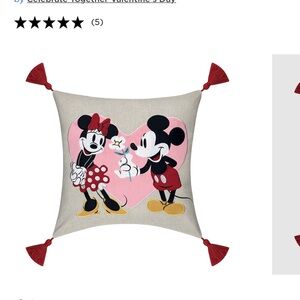 New Disney Mickey and Minnie Mouse Throw Pillow